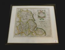 GERARD MERCATOR: EBORACUM LINCOLNIA, DERBIA, STAFFORDIA, NOTINGHAMIA, LECESTRIA, RUTLANDIA, ET