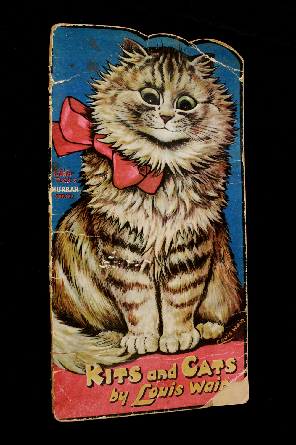 LOUIS WAIN: KITS AND CATS [SHAPE BOOK], London, Raphael Tuck, circa 1930, 4 full page leaves of