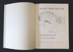 ELIZABETH COATSWORTH: NIGHT AND THE CAT, illustrated Foujita, New York, MacMillan, 1950, 1st