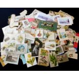 One box: greetings cards, scraps, advertising etc