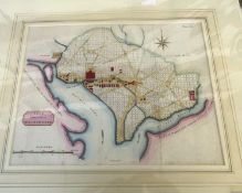 T CLERK: PLAN OF THE CITY OF WASHINGTON, engraved hand coloured plan circa 1800, approx 210 x 260mm