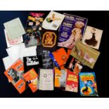 Three boxes: good quantity assorted theatre and variety programmes, posters etc, circa 1960s/1970s