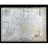 JOHN SPEED: LEICESTER..., engraved map [1611], approx 375 x 500mm, some faults