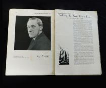SIR PERCY E BATES: CUNARD CHRISTMAS 1931: SPECIAL NUMBER, CONSTRUCTION OF THE NEW GIANT LINER,