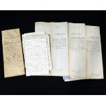 Packet assorted mainly legal documents circa late 18th/20th century, some local interest