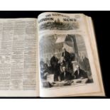 THE ILLUSTRATED LONDON NEWS, 1866, volume 48, wood engraved folding frontis, Queen Victoria