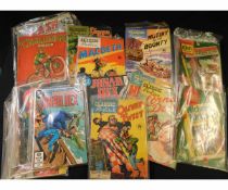 BOX assorted UK and USA comics including A CLASSIC IN PICTURES (AMEX) Nos 1-12 complete, original