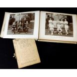 Large oblong folio photograph album, monogrammed "G R" compiled by and relating to a Guy Richards