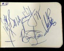 The Rolling Stones, autograph signatures in album, signed Brian Jones (1942-1969), Mick Jagger,