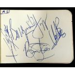 The Rolling Stones, autograph signatures in album, signed Brian Jones (1942-1969), Mick Jagger,