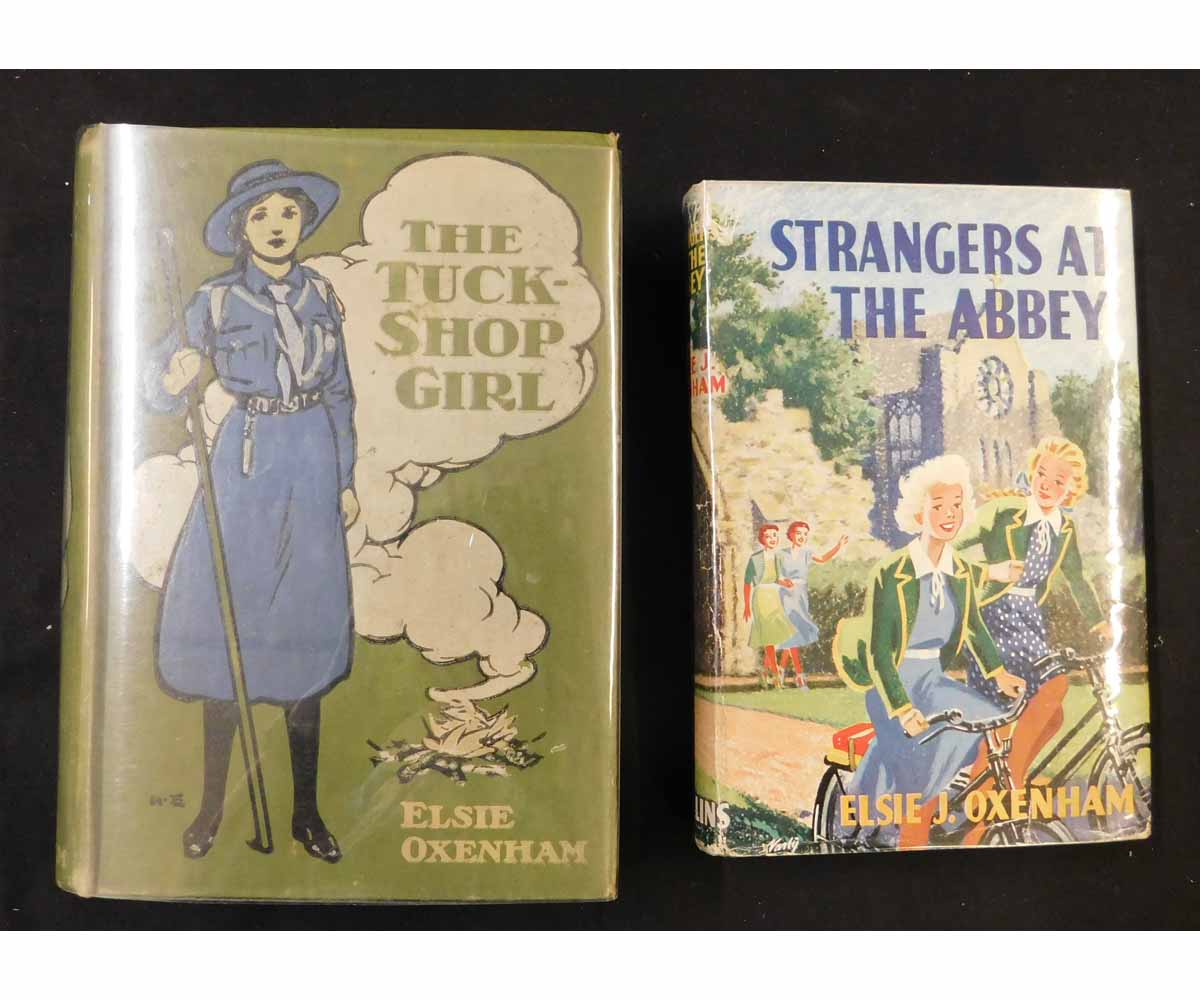 ELSIE J OXENHAM: 2 titles: THE TUCK-SHOP GIRL, illustrated Harold C Earnshaw, London, W & R