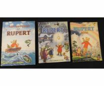 THE RUPERT BOOK, [1948] annual, price unclipped, 4to, original pictorial wraps + RUPERT, [1949]