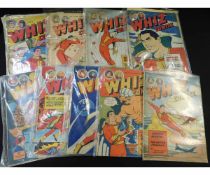 PACKET Whiz 17 issues of the UK large sized editions of 1950s USA comics Nos 53-55, 57-70,