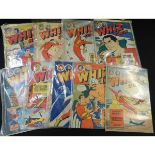 PACKET Whiz 17 issues of the UK large sized editions of 1950s USA comics Nos 53-55, 57-70,