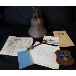 Collection Naval ephemera with some items relating to James Arthur Way including a typed letter