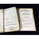 [RICHARD ALLESTREE]: THE GOVERNMENT OF THE TONGUE, Oxford at The Theater, 1675, 4th impression,