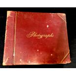 Circa late 19th century photograph album containing 65+ albumen print and other photographs,