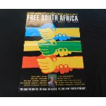 NELSON MANDELA: AN INTERNATIONAL TRIBUTE FOR A FREE SOUTH AFRICA, original poster for music concert,