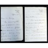 ROBERT CECIL, 3RD MARQUIS OF SALISBURY (1830-1903), 4 autograph letters signed, all to the same