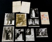 Collection assorted Royal Wedding and Coronation printed programmes and official Press photographs
