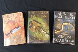 SIMON SCARROW: 3 titles: UNDER THE EAGLE, 2000, 1st edition, original cloth gilt, dust-wrapper;