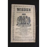 JOHN WISDEN: CRICKETER'S ALMANACK 1942, edited Haddon Whitaker, London, J Whitaker, 1942, original