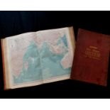 THE TIMES SURVEY ATLAS OF THE WORLD, 1920, folio, original cloth very worn and soiled, lower board