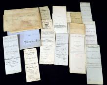 Packet Fenland interest vellum and other documents circa mid-19th/mid-20th century