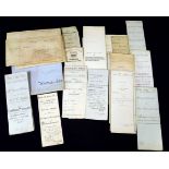 Packet Fenland interest vellum and other documents circa mid-19th/mid-20th century