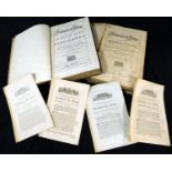 THE STATUTES AT LARGE..., 1758, 1742, volumes 1 and 7, folio, old reverse calf, very worn, volume