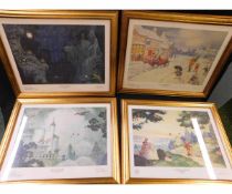 COLLECTION 11 Alfred E Bestall and John Harrold Rupert the Bear limited edition coloured prints,