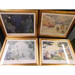 COLLECTION 11 Alfred E Bestall and John Harrold Rupert the Bear limited edition coloured prints,