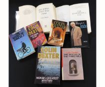 COLIN DEXTER: 8 titles: THE RIDDLE OF THE THIRD MILE, 1983, 1st edition, signed, original cloth