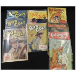 PACKET: 12 L Miller UK editions of USA Western comics: ROD CAMERON Nos 1-2, 4-8 + BOB COLT, Nos 50-