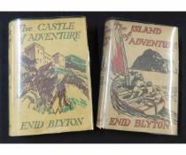 ENID BLYTON: THE ISLAND OF ADVENTURE - THE CASTLE OF ADVENTURE, London, MacMillan, 1944, 1946, 1st