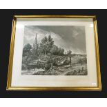 ALFRED LUCAS AFTER JOHN CONSTABLE: STRATFORD UPON AVON, mezzotint circa 1884, proof before