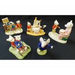 BOX of three Royal Doulton limited edition Rupert the Bear figure groups RUPERT AND THE KING,