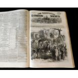 THE ILLUSTRATED LONDON NEWS, 1869, volume 54, folio, original publisher's blind stamped cloth gilt