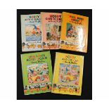 ENID BLYTON: 5 titles: NODDY AND HIS CAR, ND, early edition, original pictorial boards, rounded