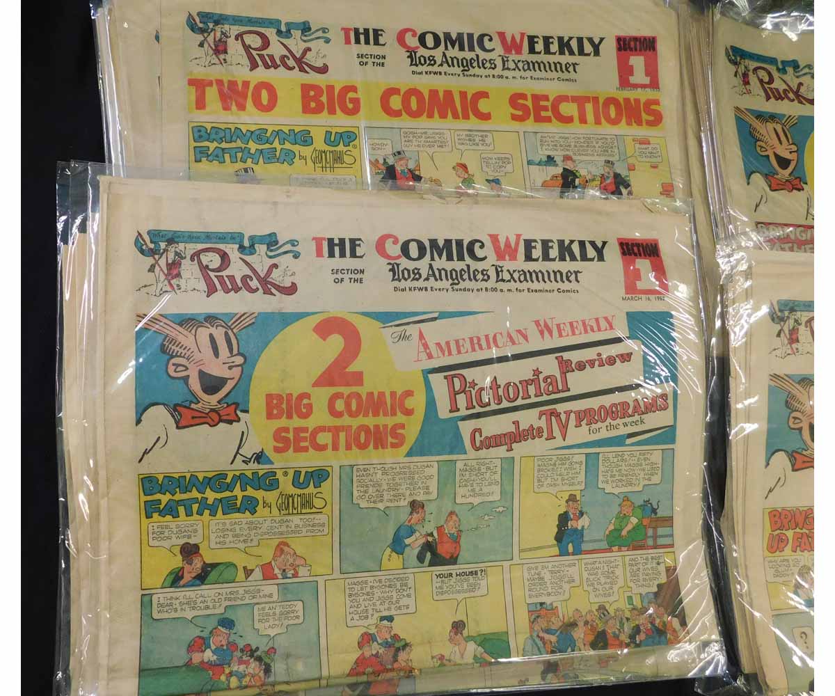 BOX the comic weekly section of The Los Angeles Examiner, December 23 1951 - May 4 1952, 18 assorted