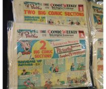 BOX the comic weekly section of The Los Angeles Examiner, December 23 1951 - May 4 1952, 18 assorted