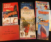 SMALL BOX assorted annuals, etc, including RUPERT, DANDY, THE TOPPER, EAGLE ANNUAL NO 1 etc