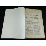 RICHARD BLOME: THE GENTLEMAN'S RECREATION, London, 1686; THE COMPLEAT ART OF FOWLING, [from part 2