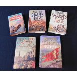 BERNARD CORNWELL: 5 titles: SHARPE'S HONOUR, London, 1985, 1st edition, original cloth gilt, dust-