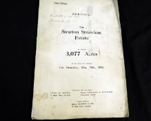 Stratton Strawless Estate Sale Particulars, For Sale at Auction May 25th 1918, 69pp, original