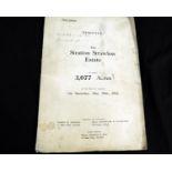 Stratton Strawless Estate Sale Particulars, For Sale at Auction May 25th 1918, 69pp, original