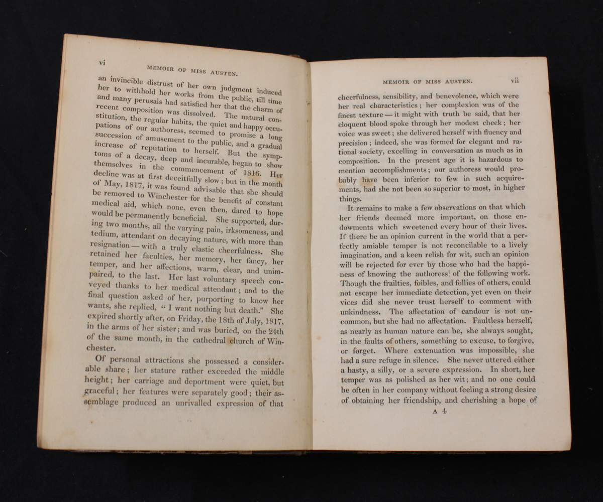 JANE AUSTEN: SENSE AND SENSIBILITY, A NOVEL, London, Richard Bentley, 1833, 1st single volume - Image 4 of 9