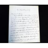 GARNET WOLSELEY, 1ST VISCOUNT WOLSELEY (1833-1913), autograph letter signed, 4 autograph pages,