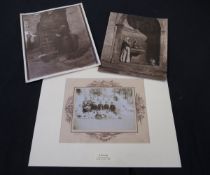 Six assorted photographs including Francis Frith, albumen print Jedburgh Abbey interior circa