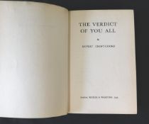 RUPERT CROFT-COOKE: THE VERDICT OF YORE, London, 1955, 1st edition, original cloth silvered